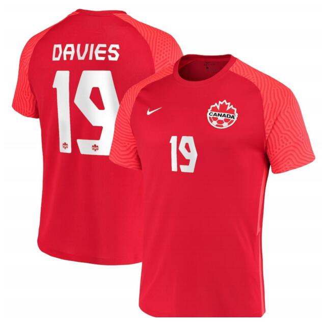 Custom Team canada 2022 Red #19 davies soccer jerseys